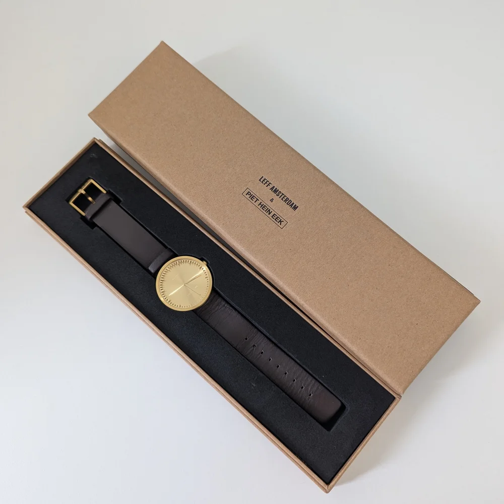 Piet Hein Eek X LEFF Amsterdam Gold and Brown Watch - Picture 1 of 13
